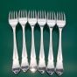 Dubarry Pattern - Set Of 6 Side / Dessert Forks Epns A1 Sheffield Vintage (#61646) 2