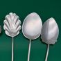 5x Whiplash Handle Jam Spoons - Silver Plated - Antique (#61748) 3