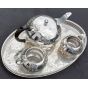 Viners Silver Plated Chased Galleried Serving Tray Vintage (#61802) 2