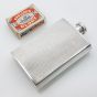 Art Deco Period Engine Turned 4oz Hip Flask - Silver Plated - Dixon (#61859) 2