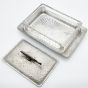 Vintage Pewter & Glass Sardine Dish Barker Bros Unity (#61867) 3