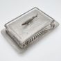 Vintage Pewter & Glass Sardine Dish Barker Bros Unity (#61867) 5
