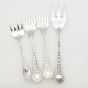 Ivy Pattern Bread & Sardine Forks Silver Plated Victorian Antique (#61885) 2