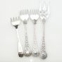 Ivy Pattern Bread & Sardine Forks Silver Plated Victorian Antique (#61885) 4