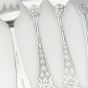 Ivy Pattern Bread & Sardine Forks Silver Plated Victorian Antique (#61885) 5
