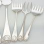 Shell Husk Pattern Servers Serving Forks Etc Silver Plated Epns (#61886) 2