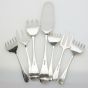 Shell Husk Pattern Servers Serving Forks Etc Silver Plated Epns (#61886) 5