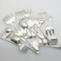 Bulk Lot Old English Pattern Sardine Bread Meat Forks Servers Silver Plated (#61887) 5