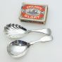 2x Caddy Spoons -  Fiddle Coffee + Oe Shell Bowl Silver Plated Epns - Antique (#61941) 5