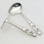 Vintage Bunny Rabbit Silver Plated Childs Feeding Spoon & Pusher Yeoman Plate (#61955) 3
