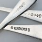 Bead Pattern Large Salt & Mustard Spoons Silver Plated Antique (#61958) 3