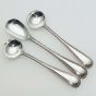 Bead Pattern Large Salt & Mustard Spoons Silver Plated Antique (#61958) 4