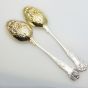 Gorgeous Pair Of Kings Pattern Berry Bowl Serving Spoons Epns Silver Plated (#61971) 3
