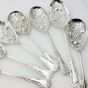 9x Berry Bowl Serving Spoons Same Pattern Epns Silver Plated (#61982) 2