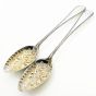 Antique Pair Daniel & Arter Berry Bowl Serving Spoons Silver Plated Epns (#61988) 2