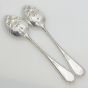 Antique Pair Daniel & Arter Berry Bowl Serving Spoons Silver Plated Epns (#61988) 3