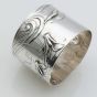 Beautiful Art Nouveau 800 Solid Silver Napkin Ring Initials 'af' (#99511) 3