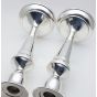 Gleaming Pair Of 23cm Candlesticks - Pinder Bros Sheffield Vintage (#99527) 3