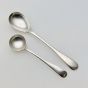 Sterling Silver Salt & Mustard Spoons - Old English - Antique (#99559) 5