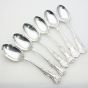 Kings Pattern - 6x Dessert Spoons - Silver Plated Epns A1 Sheffield (#99623) 5