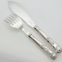 Kings Pattern - Pair Of Fish Servers - Antique Silver Plated Joseph Rodgers (#99625) 3