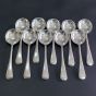 Old English Pattern - 10x Soup Spoons - Silver Plated Atkin Bros Sheffield (#99636) 5