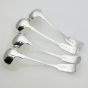 4x Fiddle Pattern Toddy Ladles John Round Sheffield Silver Plated Antique (#99658) 4