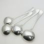 Set Of 4 Oval Bowl Large Sauce Ladles - Potosi Silver Plated Old English Antique (#99660) 3