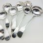 10x Fiddle Pattern Large Sauce Ladles - Silver Plated Epns Antique (#99665) 3