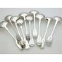 10x Fiddle Pattern Large Sauce Ladles - Silver Plated Epns Antique (#99665) 4