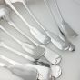10x Fiddle Pattern Large Sauce Ladles - Silver Plated Epns Antique (#99665) 5