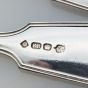 Fiddle Thread Shell - Set Of 6 Dessert Spoons Silver Plated Antique (#99676) 3