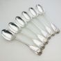 Fiddle Thread Shell - Set Of 6 Dessert Spoons Silver Plated Antique (#99676) 5