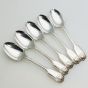 Fiddle Thread Shell - Set Of 5 Tea Spoons Silver Plated Antique (#99678) 5