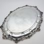 Ornate Silver Plated Chased Serving Platter Tray - Vintage (#99686) 5