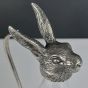 Superb Hares Head Pewter & Glass Whisky Noggin Jug (#99712) 2
