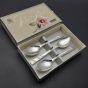 Viners Silver Rose Set Of 6 Tea Spoons Original Box Plated Vintage (#99722) 2