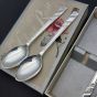 Viners Silver Rose Set Of 6 Tea Spoons Original Box Plated Vintage (#99722) 3