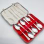 De Montfort Sheffield Silver Plated Coffee Spoons Cased Vintage Epns A 1954 (#99742) 3