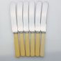 Set Of 6 Faux Bone Handled Side Dessert Knives Sheffield Stainless Steel Cutlery (#99757) 5