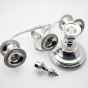 Gleaming Vintage Silver Plated Candelabra With Snuffer - Cooper Bros (#99841) 2