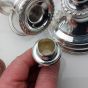 Gleaming Vintage Silver Plated Candelabra With Snuffer - Cooper Bros (#99841) 3