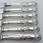 Kings Pattern Palette Shape Blade Side Dessert Knives Silver Plated Handles (#99859) 5