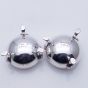 Edwardian Cauldron Form Pair Of Open Salt Pots Hoofed Feet Silver Plated (#99884) 3