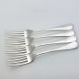 Rattail Pattern 4x Side/dessert Forks - Silver Plated - Epns - Vintage (#99899) 5