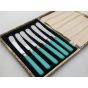 Cased Silver Plated Turquoise Handled Tea Knives Vintage Cutlery (#99998) 4